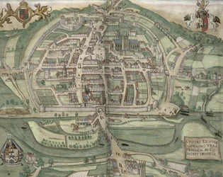 Karte von Exeter, aus 