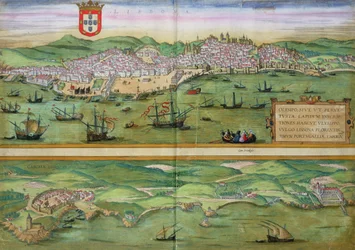 Karte von Lissabon und Cascais, aus 