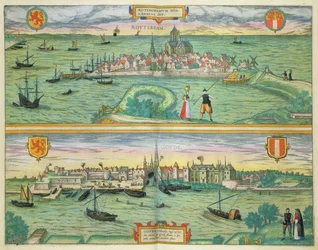 Karte von Rotterdam und Gouda, aus 