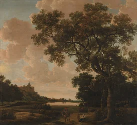 Landschaft mit der Schwanenburg, um 1650-1655