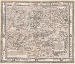 1566 Karte von Zürich und Umgebung von Jodocus Murer