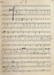 Originalmanuskript der Romanze für Tenor der Zarzuela, "Alma de Dios", von Jose Serrano (1873-1941)