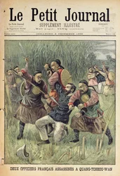 Zwei französische Offiziere in Quang-Tcheou-Wan von den Chinesen ermordet, Titelseite aus 