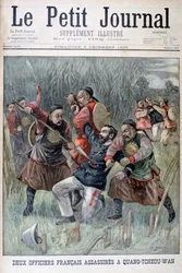 Zwei französische Offiziere von den Quang-tcheou-wan ermordet, 1899