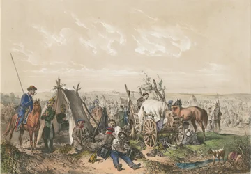 Eine Szene aus dem Unabhängigkeitskrieg in Ungarn 1849, ca. 1849