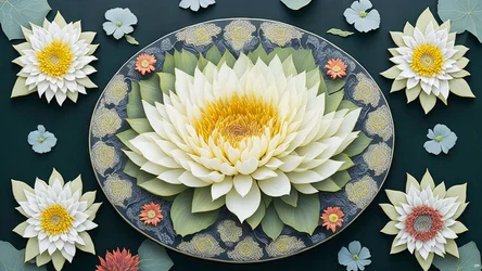 Mandala: Seerosen-Elemente_01