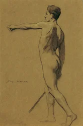 Stehender männlicher Akt