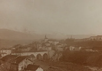 Album "Meine Weltkriegs-Erinnerungen Südwestfront (Kärnten, Italien, Südtirol) 31/03/1915-12/11/1918 - Josef Zohles Wien": Blick auf Tonia