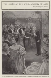 Der Abend der Royal Academy of Arts im Burlington House, London (Litho)