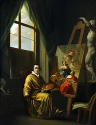 Selbstporträt in seinem Atelier, 1808-1810