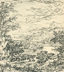 Landschaft mit Regenbogen, spätes 18. - frühes 19. Jahrhundert, 1943