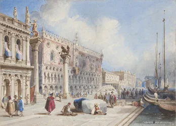 Venedig, eingeklebt in Thomas Moodys Tagebuch einer Reise durch die Schweiz und Italien, 1822