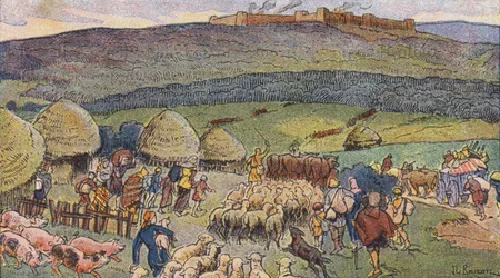 Bibracte, eine Stadt in Gallien, bewohnt von Schmieden und ein Zufluchtsort in Zeiten der Gefahr