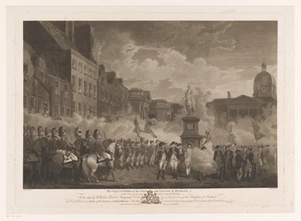 Begegnung von Soldaten auf dem College Green in Dublin