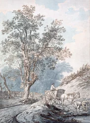 Karren und Pferd