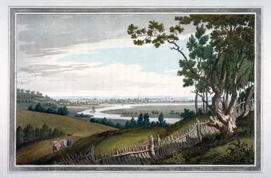 Blick auf Abingdon vom Nuneham Park, Berkshire