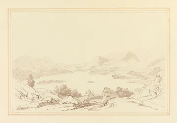 Gesamtansicht des Derwent Water Sees