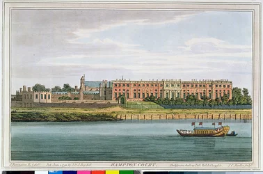 Hampton Court (graviert von J.C. Stadler, aus Havell