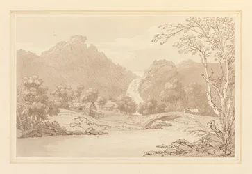 Lodore Felsen & Wasserfall Vorderansicht