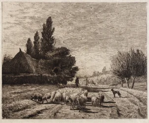 Dorfstraße in Frankreich