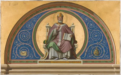Skizze für die Kirche Saint-Ambroise: Heiliger Ambrosius, ca. 1866