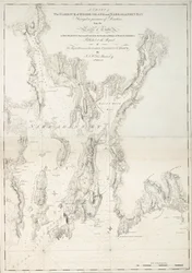 Eine Karte des Hafens von Rhode Island und der Narraganset-Bucht