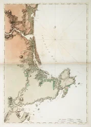 Karte von Ipswich Bay und Cape Ann, Atlantikküste Nordamerikas