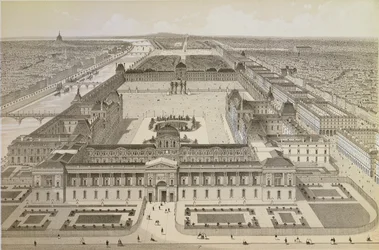 Ansicht des Louvre und der Tuilerien, ca. 1850