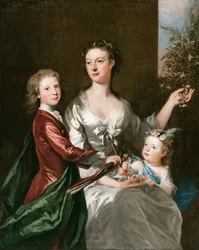 Die Frau des Künstlers Susanna, Sohn Anthony und Tochter Susanna
