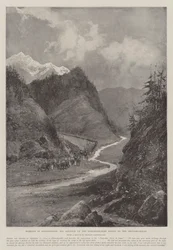 Roberts in Afghanistan, sein Vormarsch durch die Hazardarakht-Schlucht zum Shutargardan