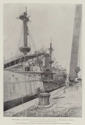 Der Bau eines Schlachtschiffs, HMS Ocean, Doppelschraube, 1. Klasse, 12.950 Tonnen, in der Werft in Plymouth