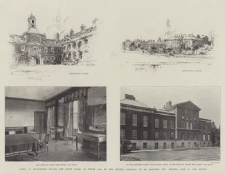 Ansichten des Kensington Palace, dessen Staatsräume auf Befehl der Königin restauriert und der Öffentlichkeit zugänglich gemacht werden sollen