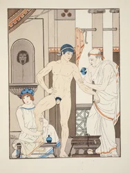 Massage, Illustration aus „Die Werke des Hippokrates“, 1934