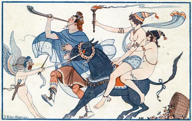 Unfug in Fresken, der Karneval in Pompeji - Illustration aus la Vie Parisienne, 1923