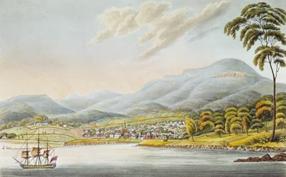 Ansicht von Hobart Town, 1824