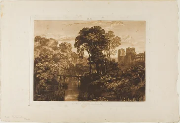 Berry Pomeroy Castle, Tafel 58 aus Liber Studiorum