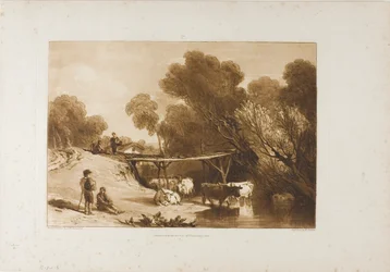Brücke und Kühe, Tafel 2 aus Liber Studiorum