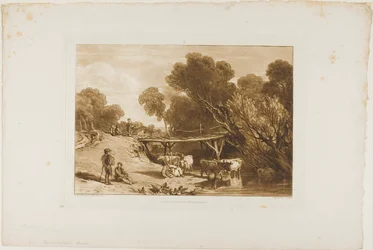 Brücke und Kühe, Platte 2 aus Liber Studiorum