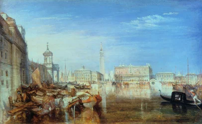 Seufzerbrücke, Dogenpalast und Zollhaus, Venedig: Canaletti Gemälde, 1833