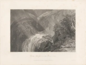 Kettenbrücke über den Fluss Tees, 1838