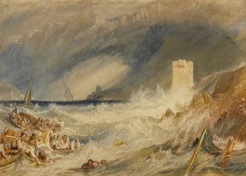 Eingang zum Hafen von Fowey, Cornwall, ca. 1827