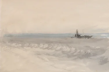 Graues Meer, Boot läuft auf Grund