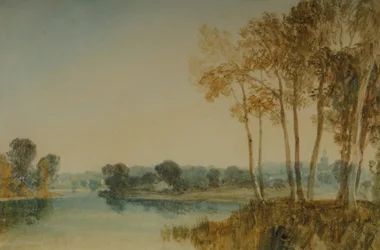 Landschaft mit Bäumen am Fluss Thames, ca. 1805
