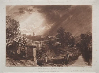 Liber Studiorum: Wasserkresse-Sammler, Rails Head, Ferry Bridge, Twickenham