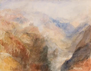 Montjovet von unten St. Vincent, Blick hinunter ins Aostatal Richtung Berriaz