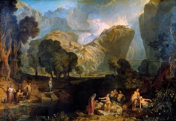 Die Göttin der Zwietracht wählt im Garten der Hesperiden den Zankapfel, 1806