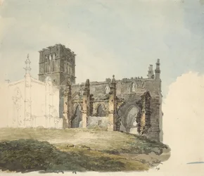 Die Ruine der Abtei in Haddington, ca. 1794