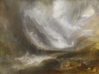Tal von Aosta: Schneesturm, Lawine und Gewitter, 1836-37