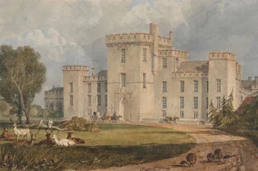 Ansicht von Hampton Court, Herefordshire, von Nordwesten