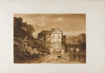 Wassermühle, Tafel 37 aus Liber Studiorum